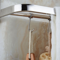 St. Regis Bathroom 304 Stainless Steel Towel Rack Double Layer Foldable Bath Towel Rack