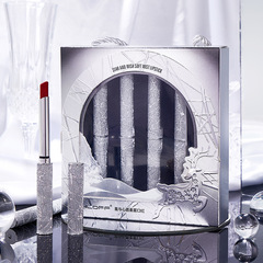 HLOFF Star and Wishing Small Tube Lipstick Set Silver Tube Lipstick Box as Valentine's Day and Birthday Gift for Girlfriend