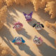Transparent sequins-three-dimensional library Lomi head diy cartoon handmade hole shoes keychain micro landscape desktop ornaments