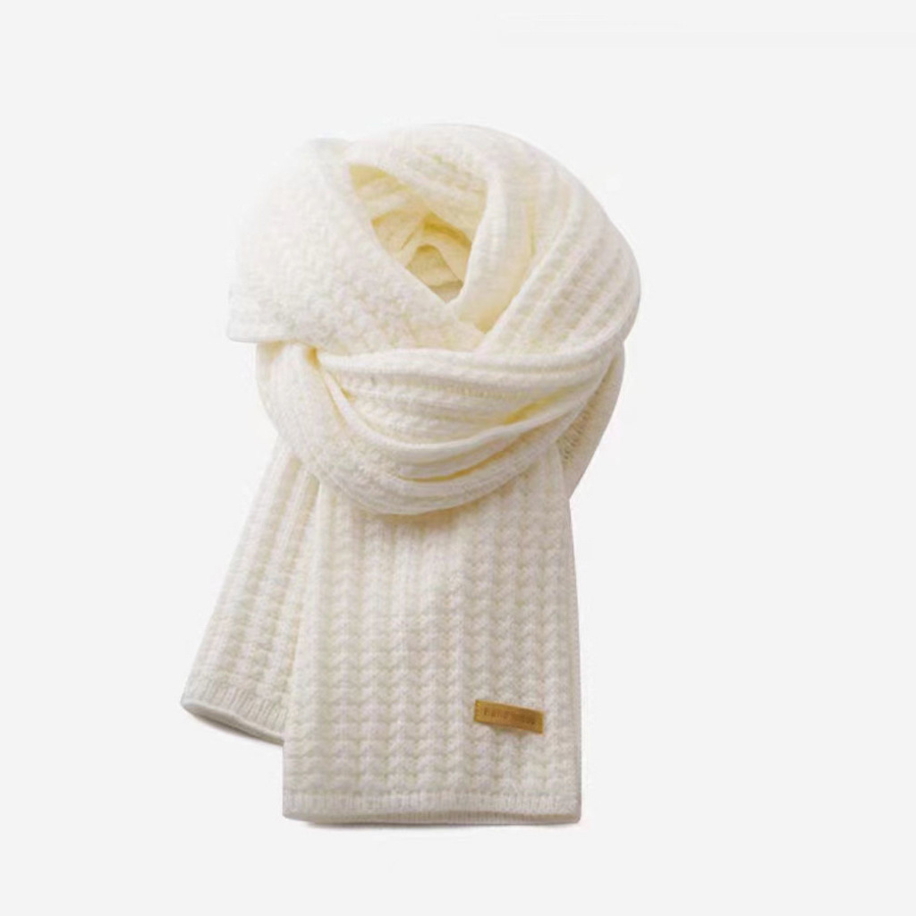 New Japanese Cross Border Scarf Women's Autumn/winter Extended Windproof Solid Color Scarf Outdoor Sweet And Versatile Elegant Student Scarf_voghion.com