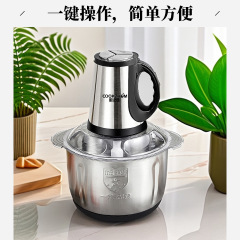 Chuzhijia 5L 大容量ステンレス鋼家庭用肉グラインダー多機能電気小型肉詰めガーリック肉詰め物