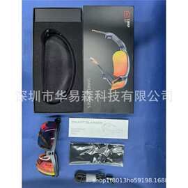 跨境E08 AI智能骑行眼镜1300W像素运动防抖录像录音翻译图片识别