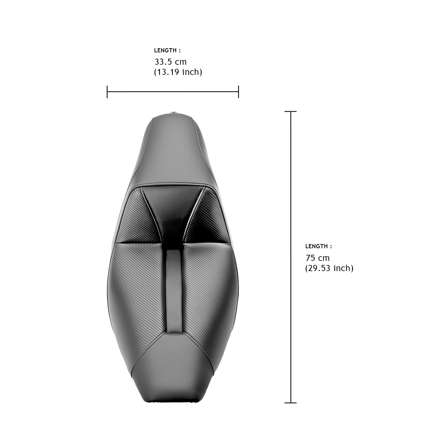 Suitable for Harley 08-26 Touring, High-Performance Step Seat Cushion, Carbon Fiber Leather, Contains Gel