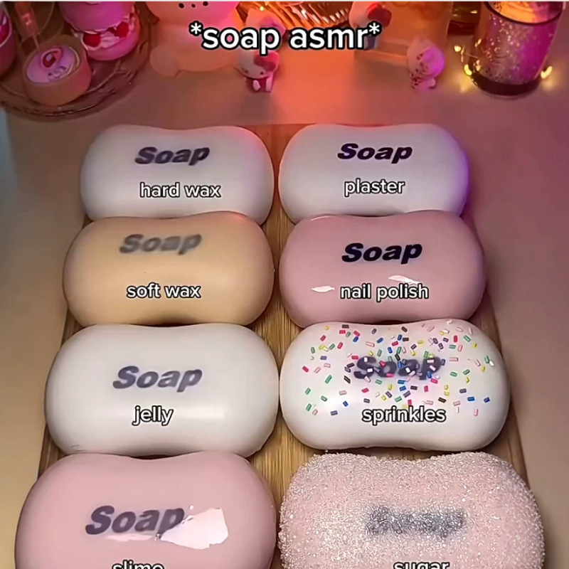 Squeeze a soap! Crispy-skin stress-relief toy, slow-rebound, super soft and squishy, perfect for venting stress for those studying for exams or working Squeeze a soap! Crispy-skin stress-relief toy, slow-rebound, super soft and squishy, perfect for venting stress for those studying for exams or working