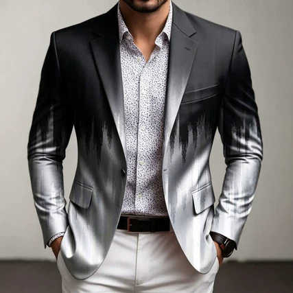 Men's High-End Business Suit, Drapey, Wrinkle-Resistant, Slim-Fit, Formal Wear, Suitable for Daily Commuting, Casual and Versatile Jacket