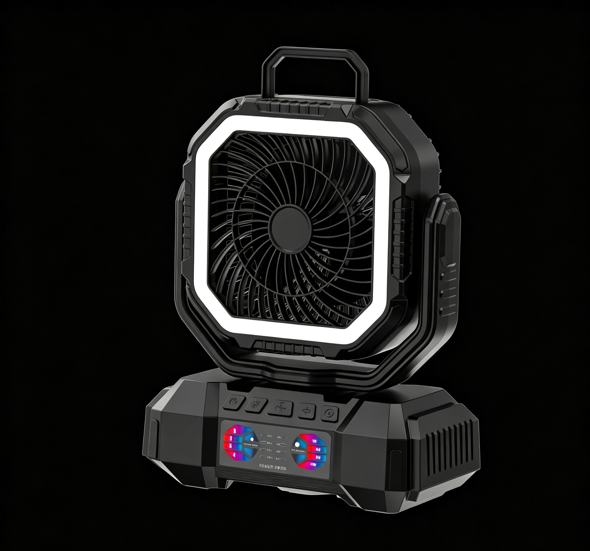 Ventilador de campamento al aire libre transfronterizo conveniente USB de carga inalámbrica control remoto gran ventilador de campamento de viento lámpara de pesca