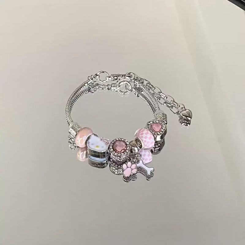 甜美可爱HelloKitty凯蒂猫手链女轻奢爆款卡通手串小众高级感手饰|undefined