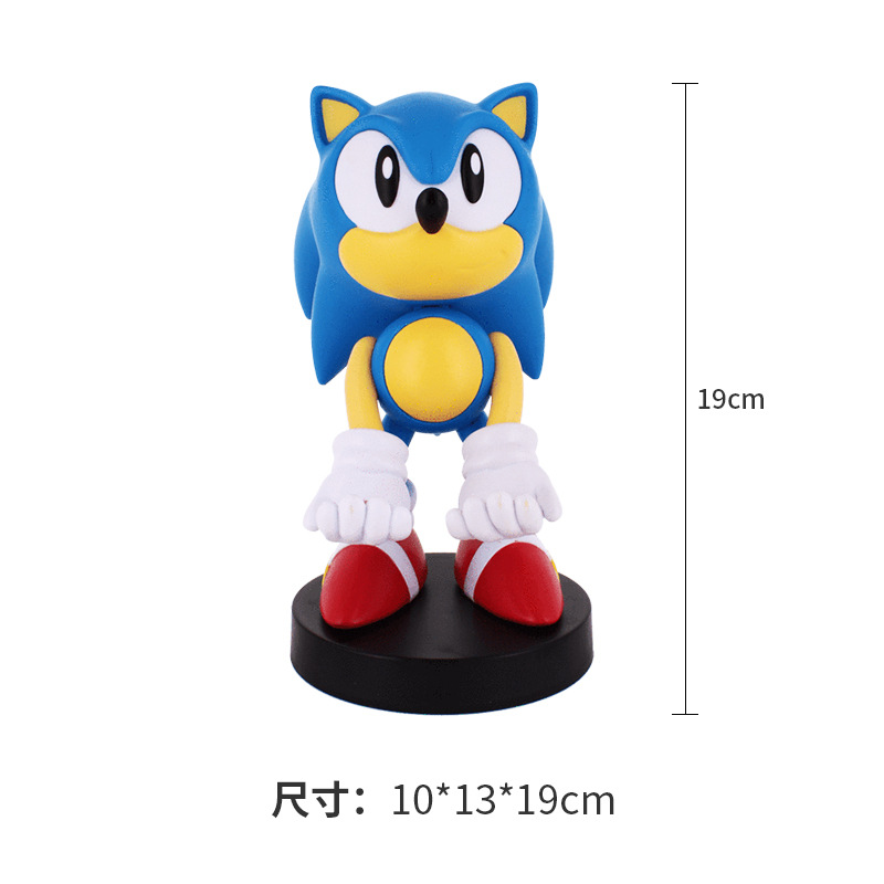 Shuren juego de consola de soporte de almacenamiento de soporte de dibujos animados creativo hecho a mano adornos de rack de almacenamiento de teléfono móvil