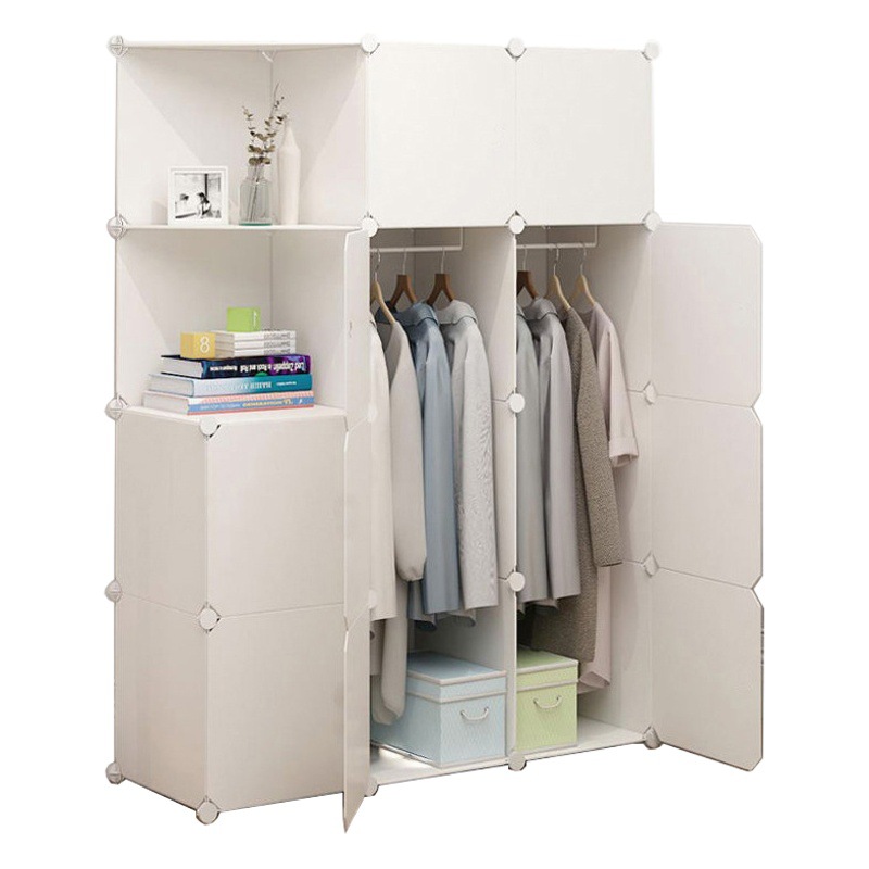 Simple armario de plástico de la fábrica al por mayor de montaje de Combinación libre de bricolaje montado resina pieza mágica armario de almacenamiento