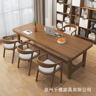 Solid Wood Desk Home Student Study Desk Writing Desk Simple Desk Long Table Living Room Large Long Desk Workbench
