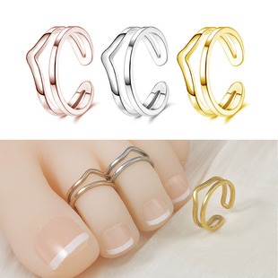 Toe Ring Simple Opening Adjustable Foot Ring Joint Ring Ring Little Finger Summer Beach Foot Ring Tail Ring Jewelry