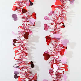 情人节彩条爱心拉花婚庆创意毛条派对聚会背景装饰品气氛烘托彩条