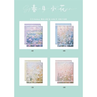 New Spring Flower Fresh Art Oil Painting Waterproof Kraft Paper Flower Shop Flower bouquet Wrapping Paper
