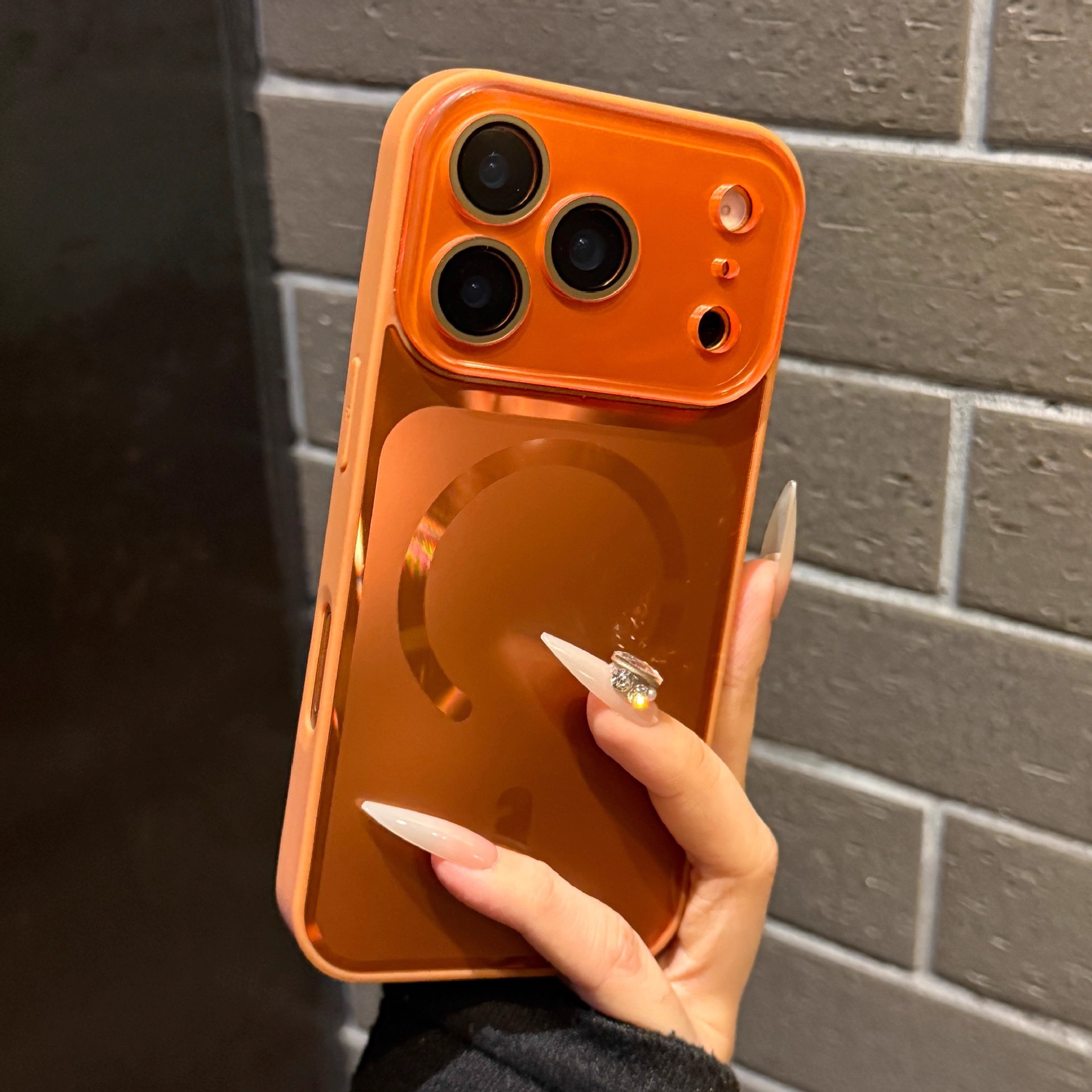 Suitable For Fruit 17 Max Phone Case, New IPhone 16 Pro Starry Orange 15P Matte Magnetic 14 Large View_voghion.com