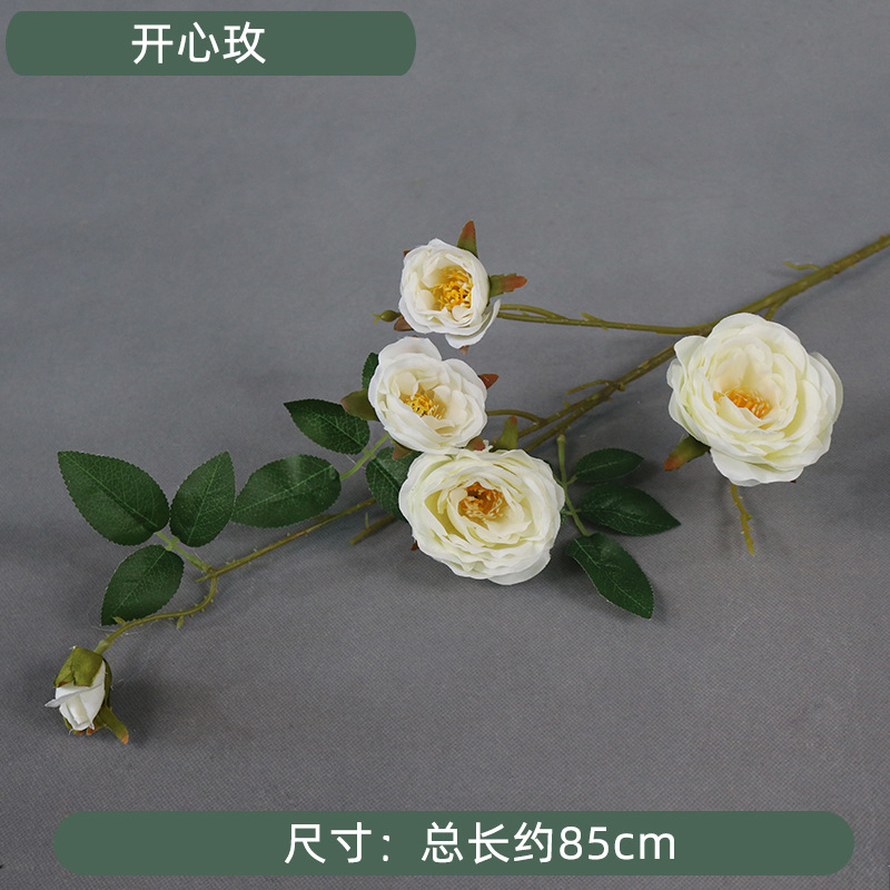 Material de flor de boda blanco brumoso artificial Misty Wedding Hall decoración camino plomo arreglo de flores techo flor artificial Flor de plástico