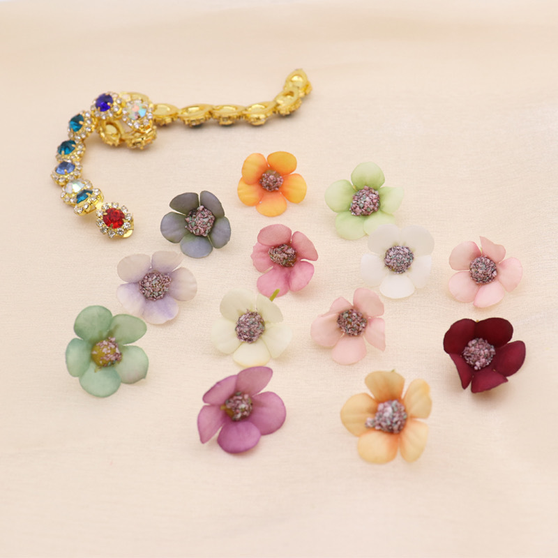 Simulated Flower Small Flower Multi-color Daisy Flower Head Mini Silk Flower Garland Clip Accessories Home diy Han Dynasty Headdress