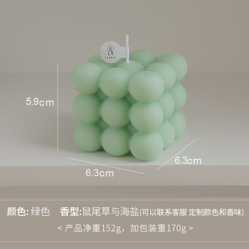 Adornos de fragancias de alta gama, recuerdos creativos, regalos personalizados transfronterizos, velas aromáticas cúbicas hechas a mano