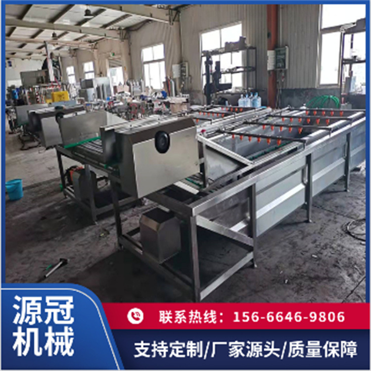 新品果蔬气泡清洗机 全自动多功能洗菜机 叶类蔬菜大枣清洗设备