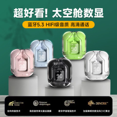 新しいホットスタイル透明ワイヤレス Bluetooth ヘッドセットデジタルディスプレイ高品質超長バッテリー寿命スポーツゲームノイズリダクションインイヤータイプ