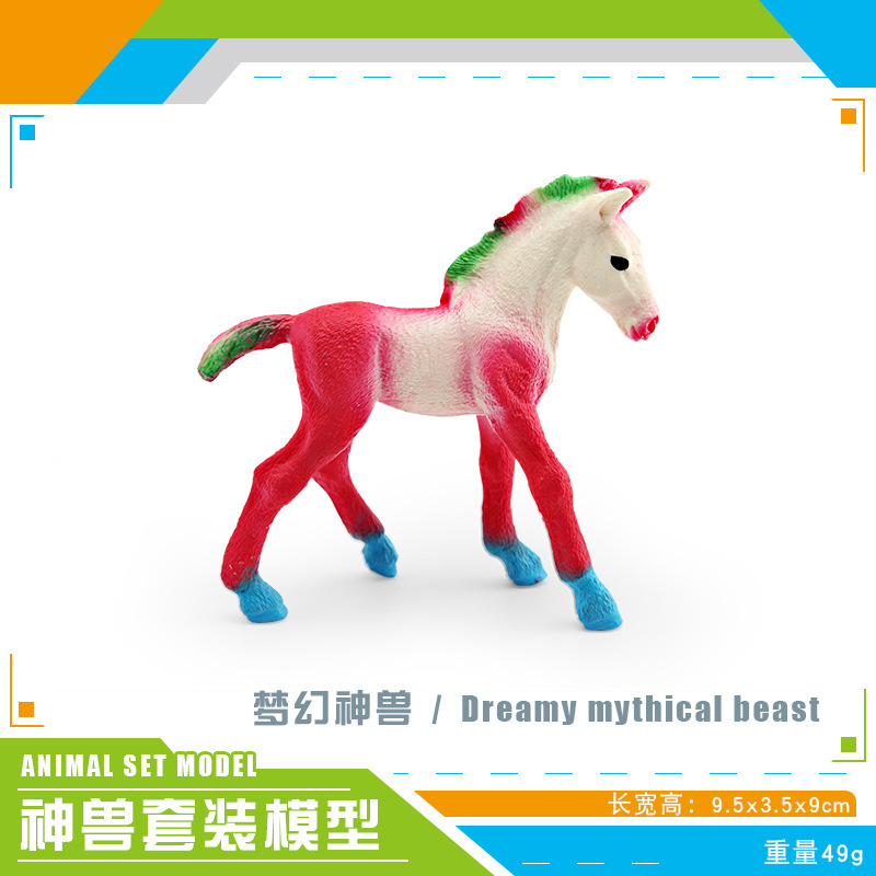 Exportación transfronteriza simulación de animales mitológicos occidentales fantasía modelo de plástico sólido Tianma decoración juguetes