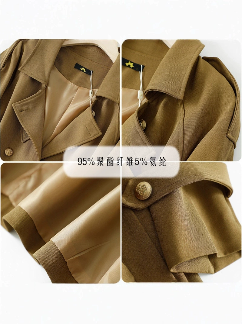 Демисезонное trench coat, модная куртка, плюс сайз, британский стиль