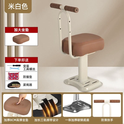 Electric Vehicle Child Seat Front-Mounted Motorcycle child seat - heavy-duty-load-bearing-brown-single-seat-armrest