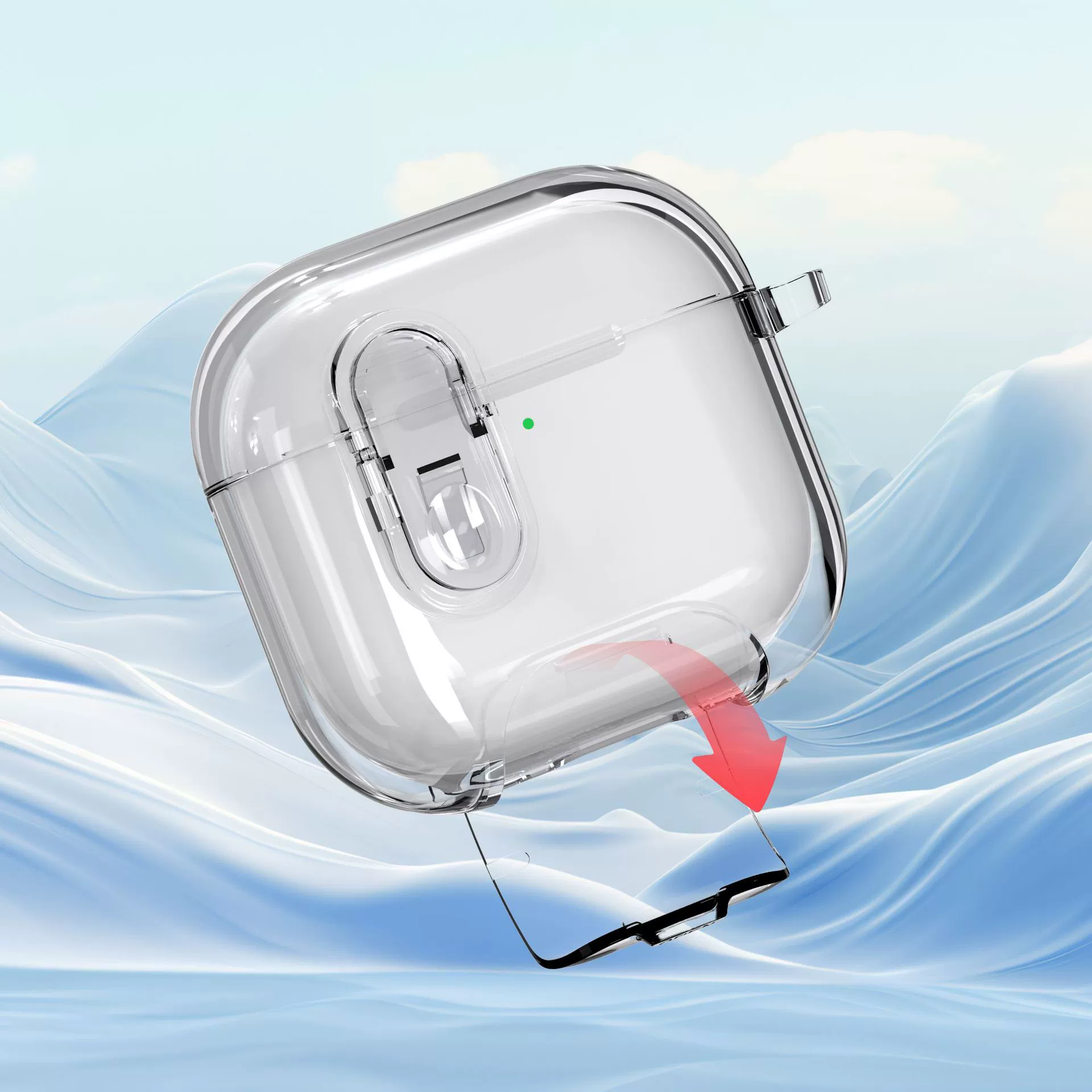 Подходит для Apple airpods4, беспроводной Bluetooth-наушник, прозрачный мягкий корпус с кронштейном для переключателя, защитный чехол pro2, новый