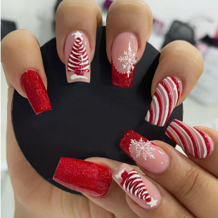 �}�Q������tɫ�W��Press-on nails�������}�Q��ѩ�������NƬ�羳