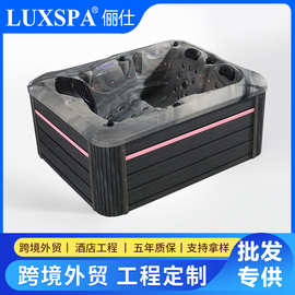 双人智能冲浪按摩大尺寸亚克力浴缸多人按摩加热冲浪泡澡池SPA缸