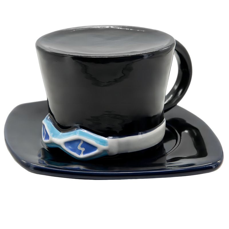 Uno de los piratas perímetro luffy sombrero taza coleccionista ASL sombrero dibujos animados taza de cerámica doméstica decoración de escritorio creativa