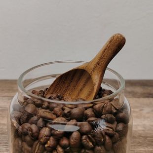 Log Digging Short Handle Wooden Spoon Tea Shovel Spoon Coffee Beans 5g Measuring Spoon Wide Mouth Wooden Handmade Small Spoon Household