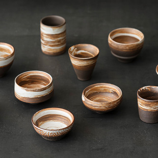 Japanese Stoneware Hand-made Tea Cup Kung Fu Tea Set Large Tea Cup Antique Glaze Tea Ceramic Master Cup
