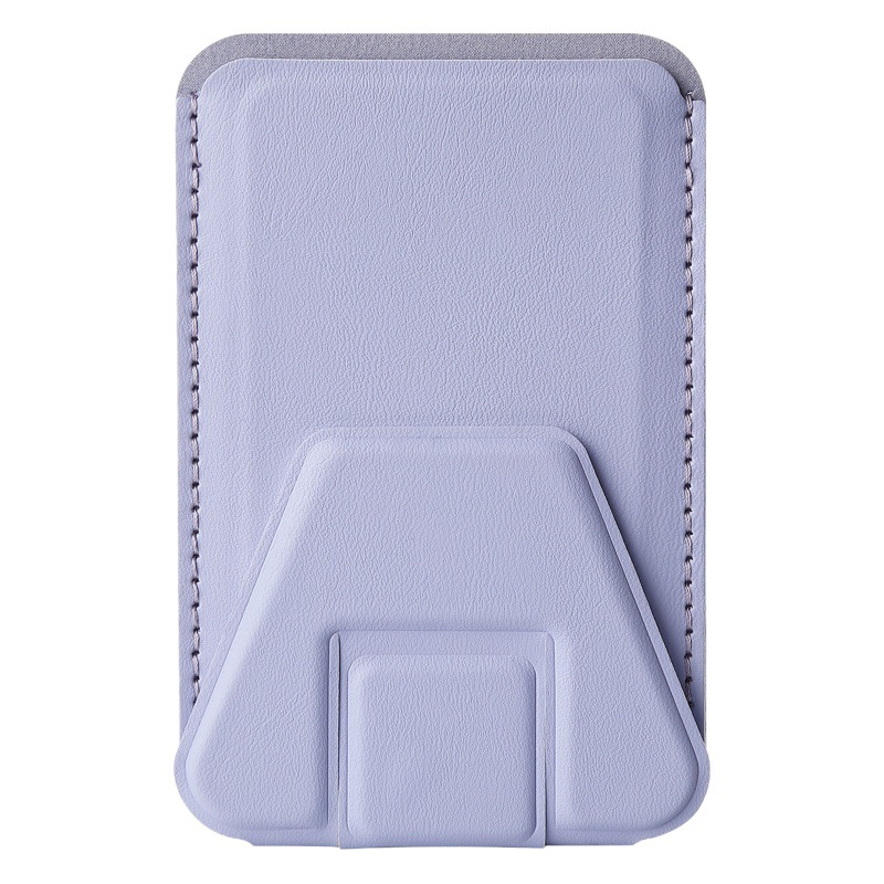 Suministro directo de fábrica de soporte para funda de teléfono móvil de cuero PU, tarjetero adhesivo para teléfono móvil + stock listo para escritorio