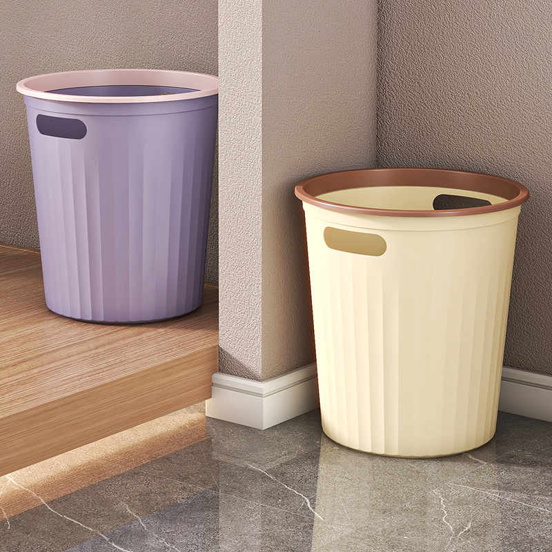ゴミ箱プラスチック家庭用リビングルーム寝室キッチンオフィスホテルトイレレストラン寮厚いゴミかご|undefined
