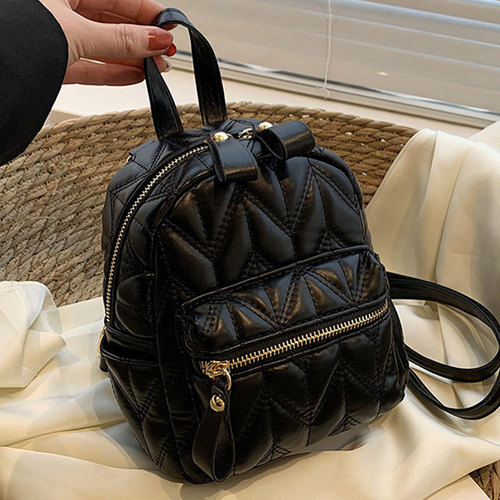 Japanese style simple shoulder bag popular women's bag  new style girls students embroidery line casual versatile large capacity backpack 