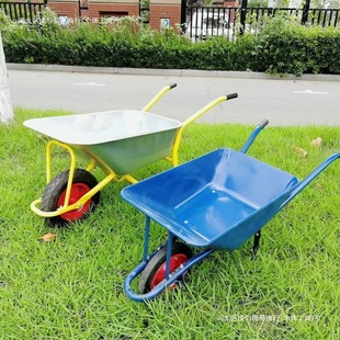 Thickened Galvanized Wheelbarrow for Orchard Use, Agricultural Cart, Labor Cart, Household Push-Pull Watermelon Cart