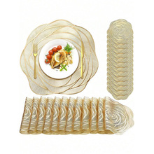 R 73909 Nordic PVC gold print placemat ��ŷ�� PVC �̽�͵�