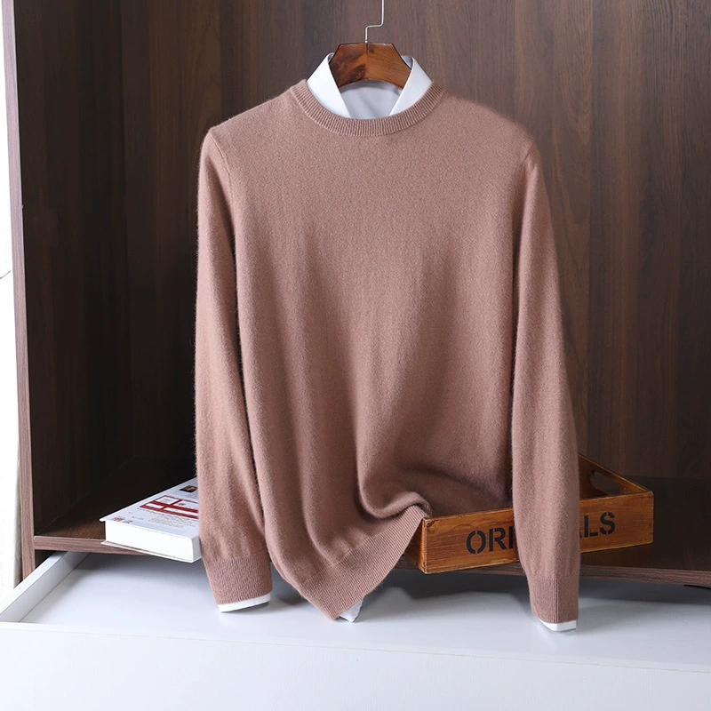 Узоры вязаный oversized свитер, плотный круглый воротник, удобная ткань, стиль отдыха, размеры S–XXXL