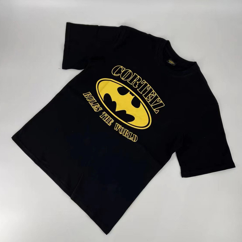 Street Fashion Hip-Hop Skateboard Letter Print Round Neck Loose Short-Sleeved T-Shirt for Men Summer