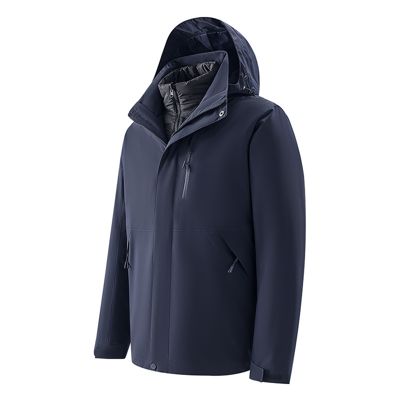 New 2026 down Jacket Outdoor Three-In-One Detachable Winter Ski Jacket for Men and Women Custom-Made New 2026 down Jacket Outdoor Three-In-One Detachable Winter Ski Jacket for Men and Women Custom-Made