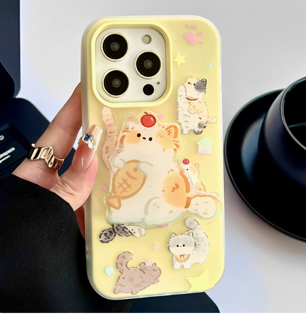 Cartoon ins raya oso chica para 15ProMax funda para teléfono móvil iPhone14 Apple 13/12 cadena 15