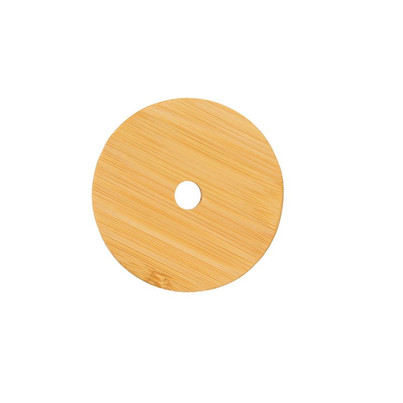 跨境杯盖竹盖子通用型大口径木质马克杯早餐杯杯盖子打孔刻字logo|undefined