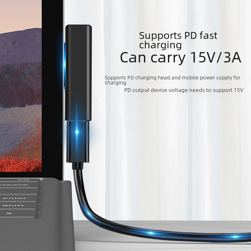 Тип-C Матьиный Microsoft 5 Rotal Connect подходит для Surface ноутбука быстрая зарядка 65W 15VPro5/6