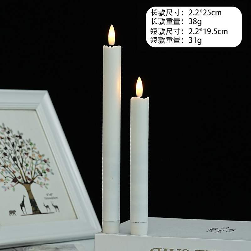 LED 電子キャンドルライト波口光沢のあるシミュレーションキャンドルリモコン付きロングポールキャンドルライト結婚式の装飾|undefined