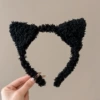 1#Black cat hair hoop