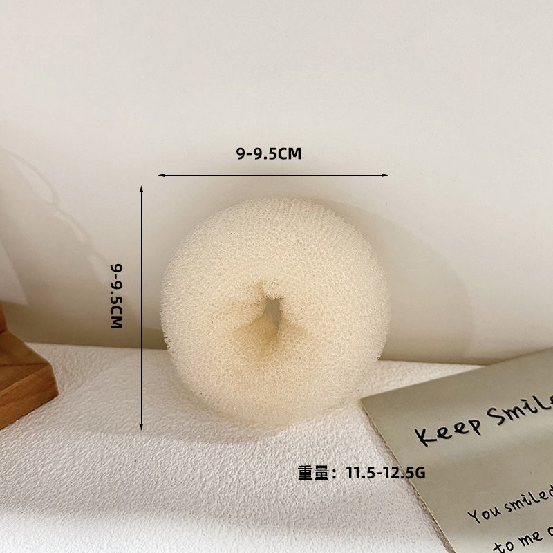 Platillo de rosquilla, mujer perezosa, lazo para el cabello con cabeza de bola esponjosa, artefacto para niños, tocado de capullo, accesorio para el cabello coreano