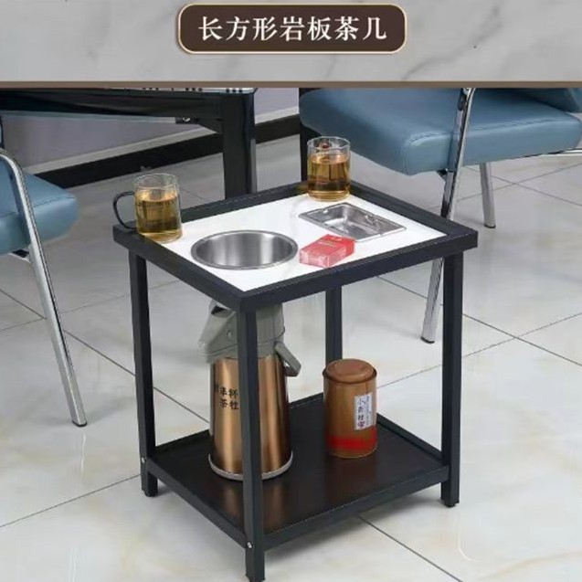 加厚岩板麻将机茶几茶水架麻将桌小边几置物架棋牌室专用茶水桌子|undefined