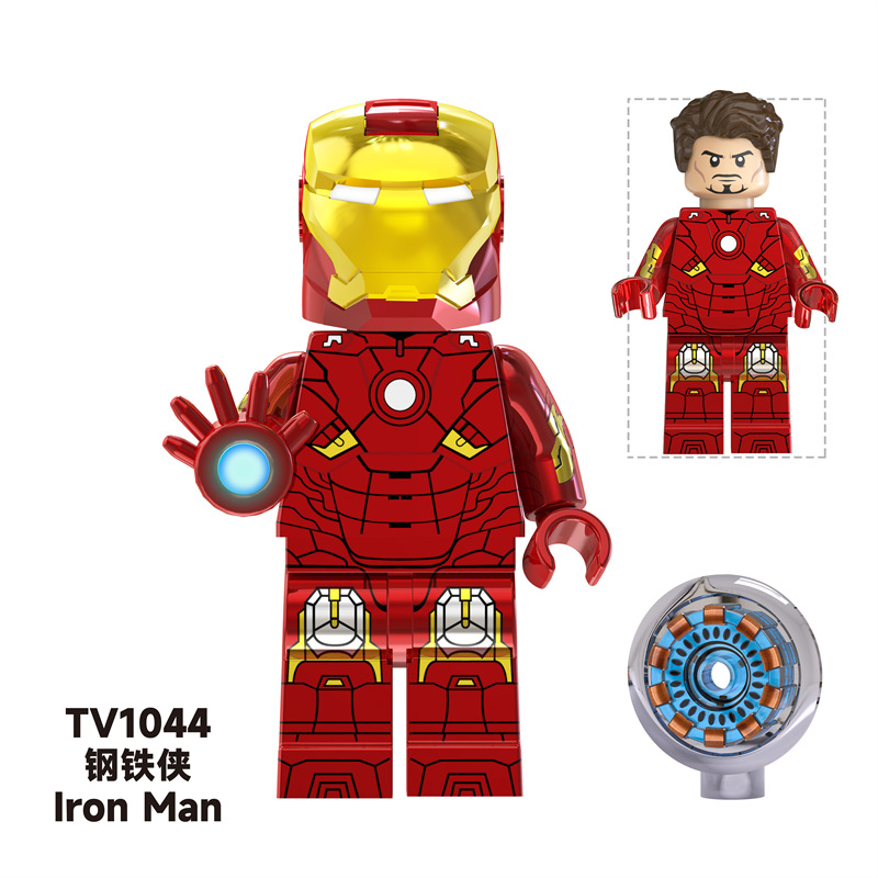 Foreign Trade Special for Bagged TV6206 Super Hero Steel Tony TV1044 Assembled Building Blocks Toys