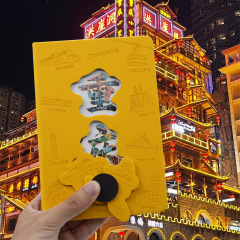 重庆集章本32K手账本旅游打卡笔记本冰箱贴简约空白本子城市定制