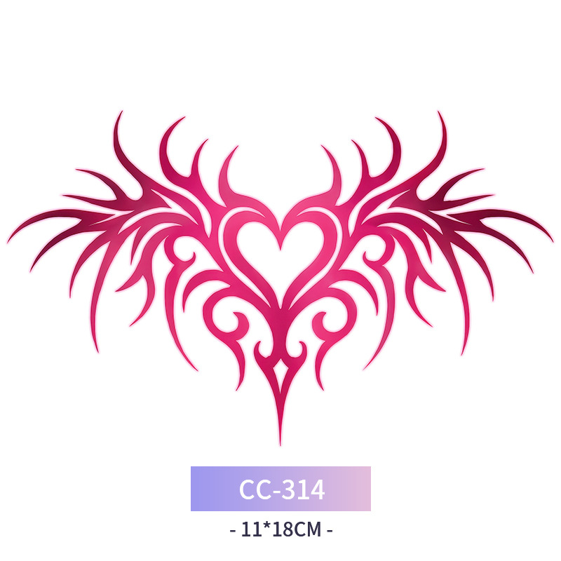 Transfronterizo en stock al por mayor de halloween colorido mariposa tatuaje pegatinas simulación sangrienta cicatriz pegatinas divertidas pegatinas impermeables